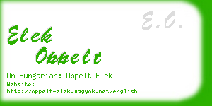 elek oppelt business card